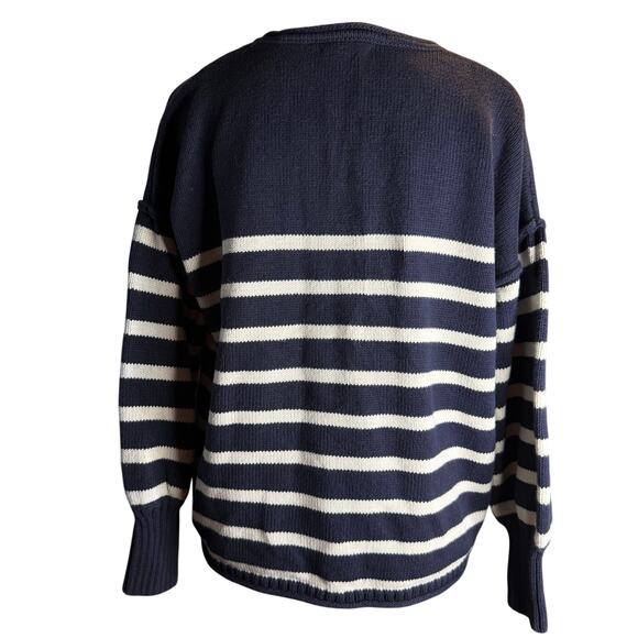 Madewell Conway Pullover Striped Sweater, Deep Indigo, Women’s Small - Picture 6 of 10